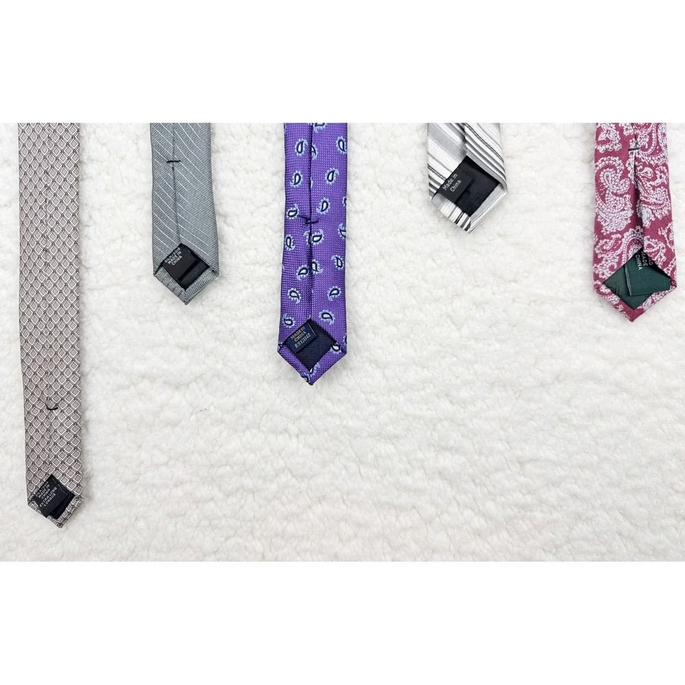 Mens Ralph Lauren Calvin Klein Michael Kors Tie Lot 6pc Multicolor Silk Linen